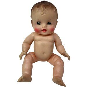 HIGH COLOR! Vintage Sunbabe So-Wee 9" Doll by the Sun Rubber Company SQUEAKS!